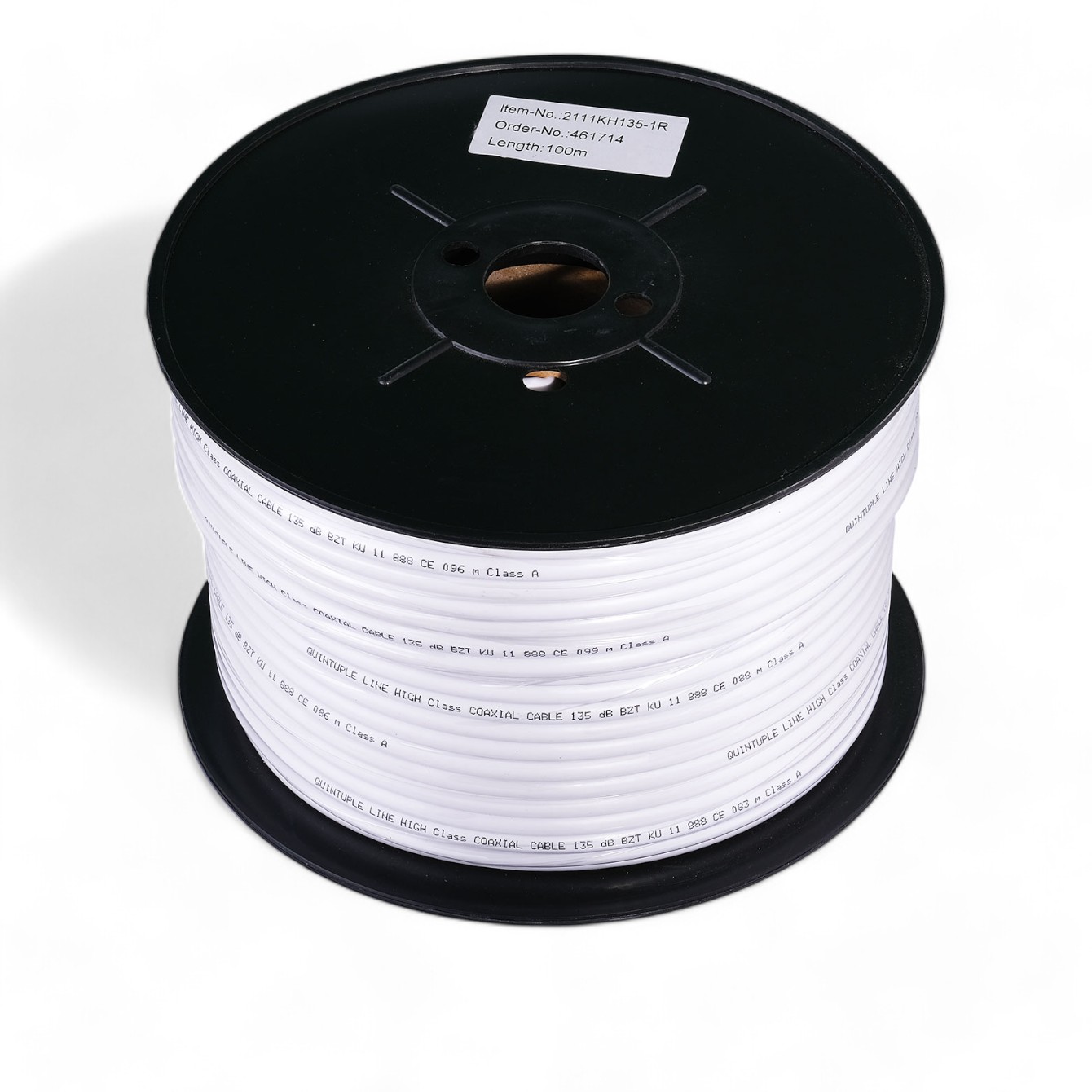 Antennenkabel - Transmedia KH135-100 \n 8.2 mm 135 dB Sat Kabel HIGH Class A