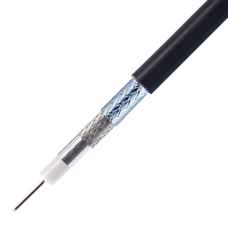 Sat-Kabel UV-beständig - Kathrein LCD 115 A+ Meterware 6.9 mm 130 dB Class A++ uv-beständig schwarz